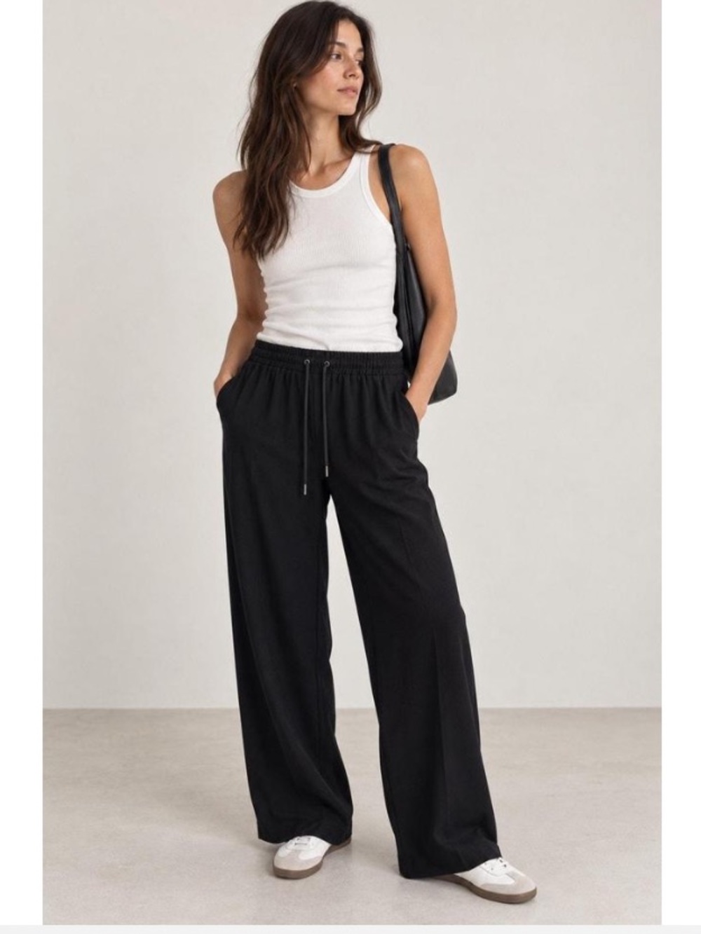 Wilfred Aritzia pull on Elastic waist pant Size Large relaxed wide leg